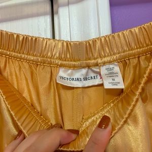Gold silk pj pants